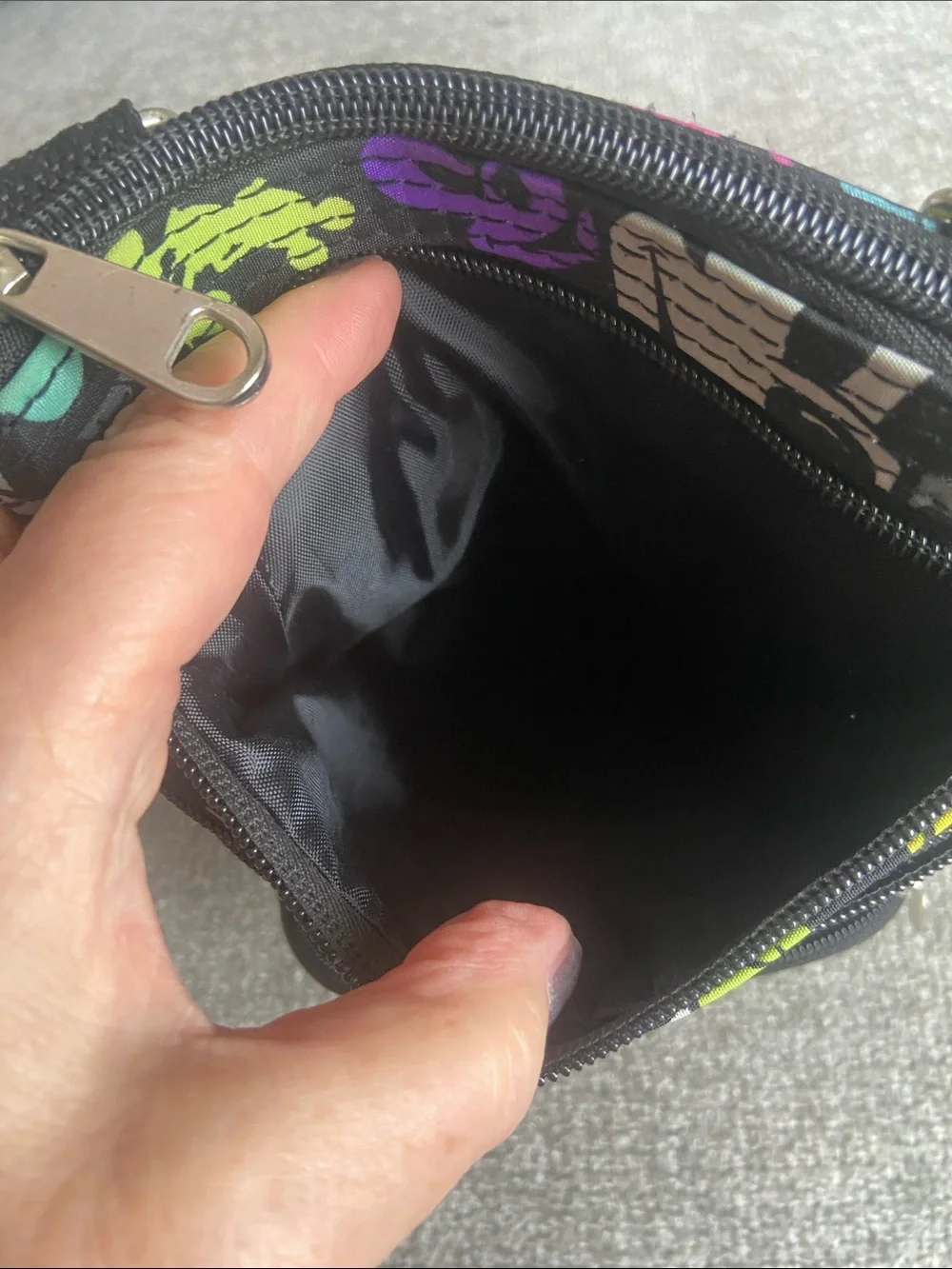 Disney Small Crossbody Bag in Black with Multicolor Character Print